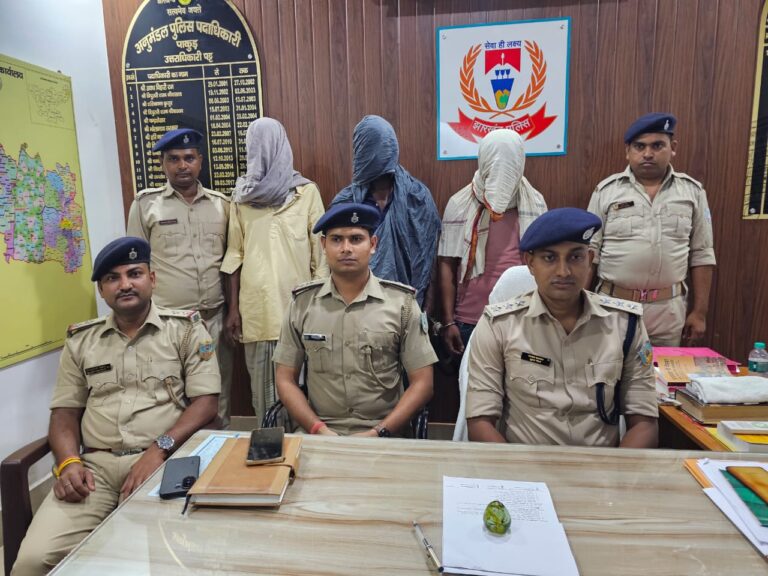 पाकुड़ में 95 लीटर अवैध महुआ शराब के साथ तीन तस्कर गिरफ्तार, ई-रिक्शा जब्त